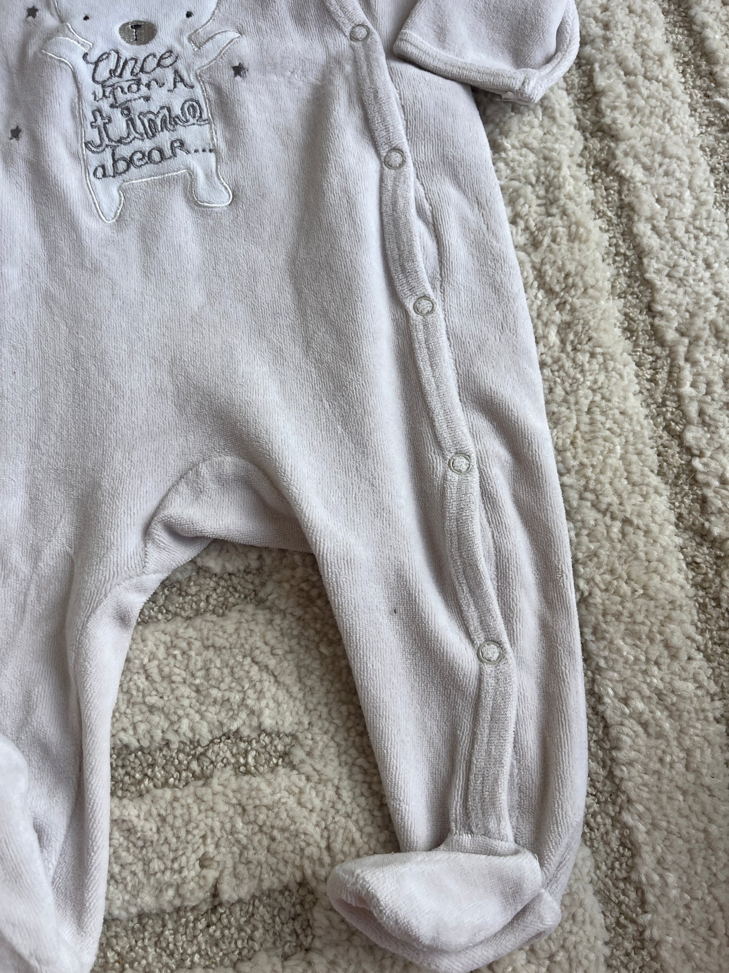 Pyjama velours beige ourson « once upon a time » - 6 mois