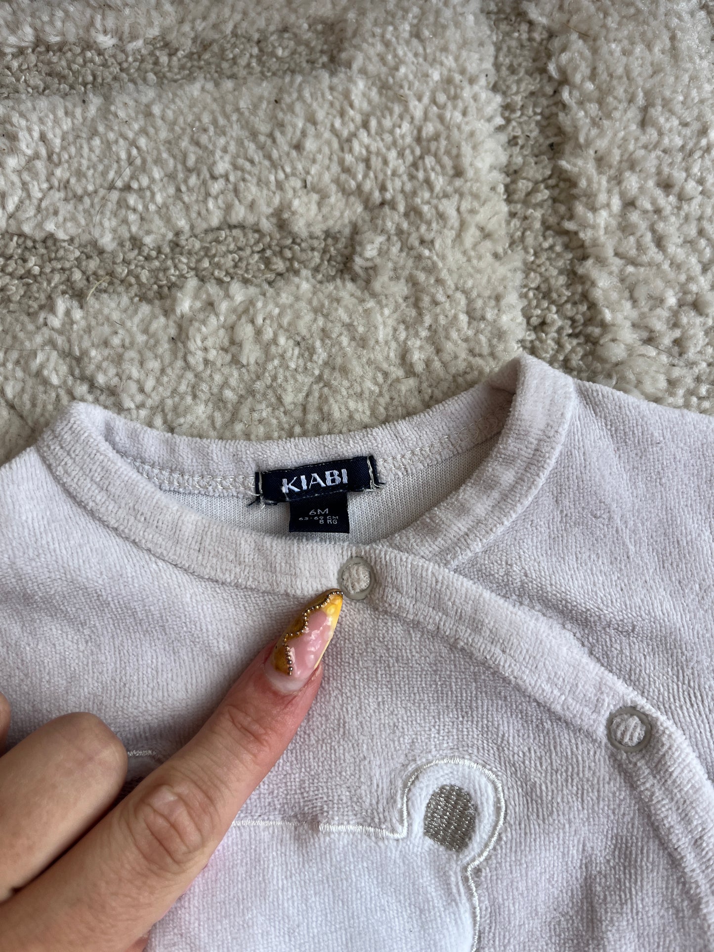 Pyjama velours beige ourson « once upon a time » - 6 mois