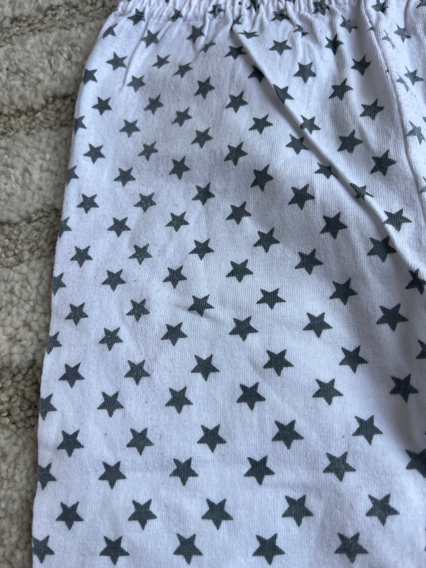 Legging large blanc motifs étoiles - 62/68 cm