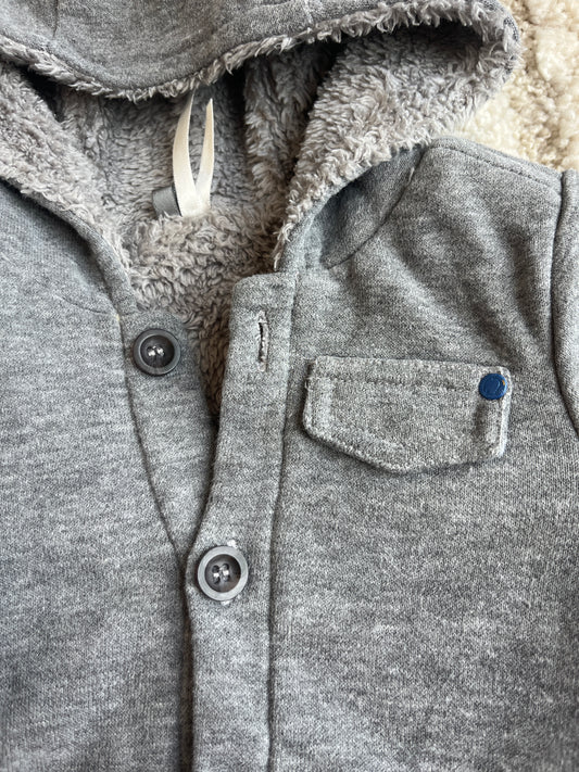 Veste à capuche grise intérieur moumoute Orchestra - 9 mois